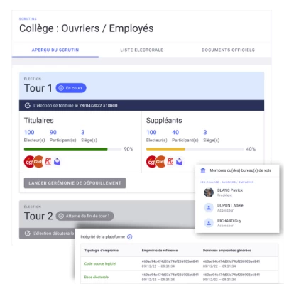 screenshot of Electronic Voting